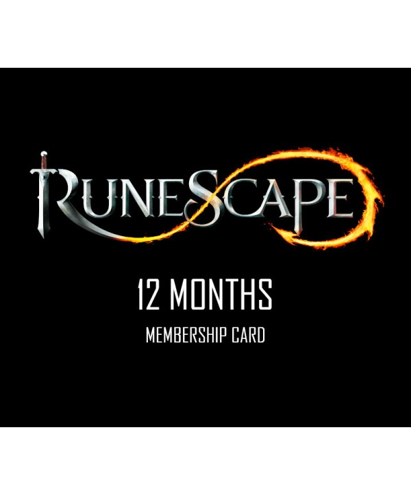 RuneScape 12-Month Prepaid Time Game Card Key EUROPE